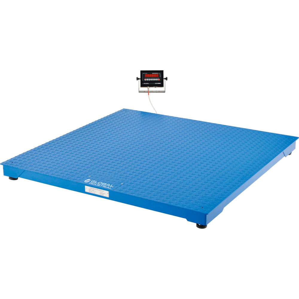 Global Industrial 412557 NTEP Pallet Scale with LED Indicator - 5 x 5 ft. 10000 lbs x 2 lbs