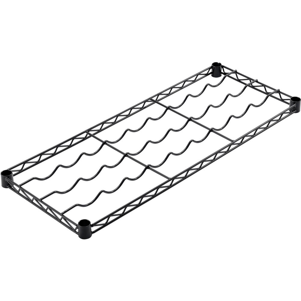 Picture of Global Industrial WS1436B Nexel WS1436B Wine Bottle Shelf - 36 x 14 in., Black Epoxy