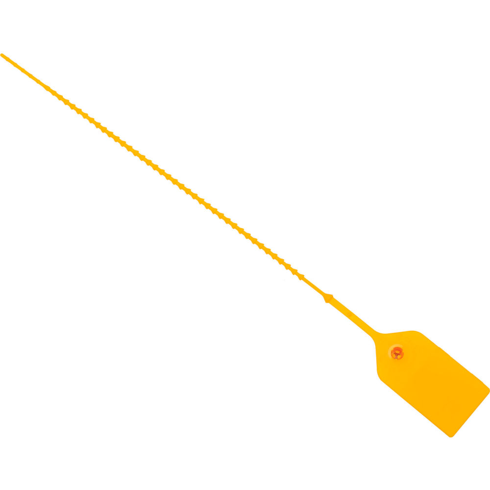 Global Industrial 670483YL Adjustable Extinguisher Tamper Seal, Yellow - 9 in. - Pack of 100