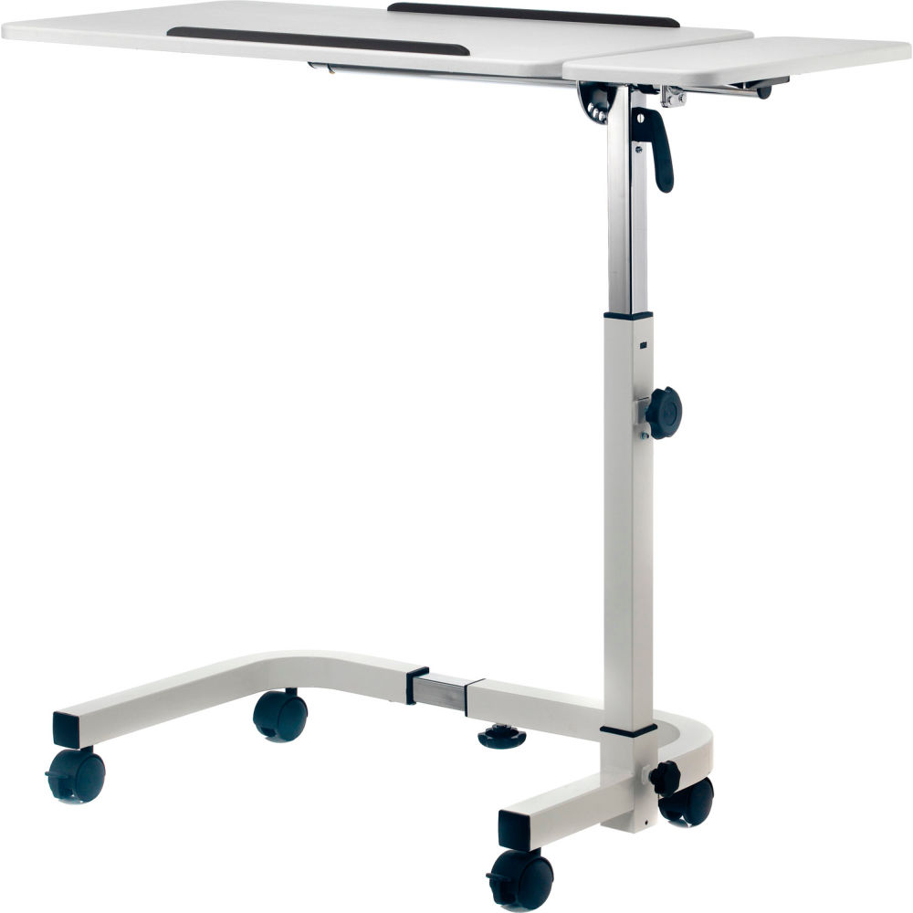 Mobile Laptop Desk - White - Adjustable Height - Ergonomic Design