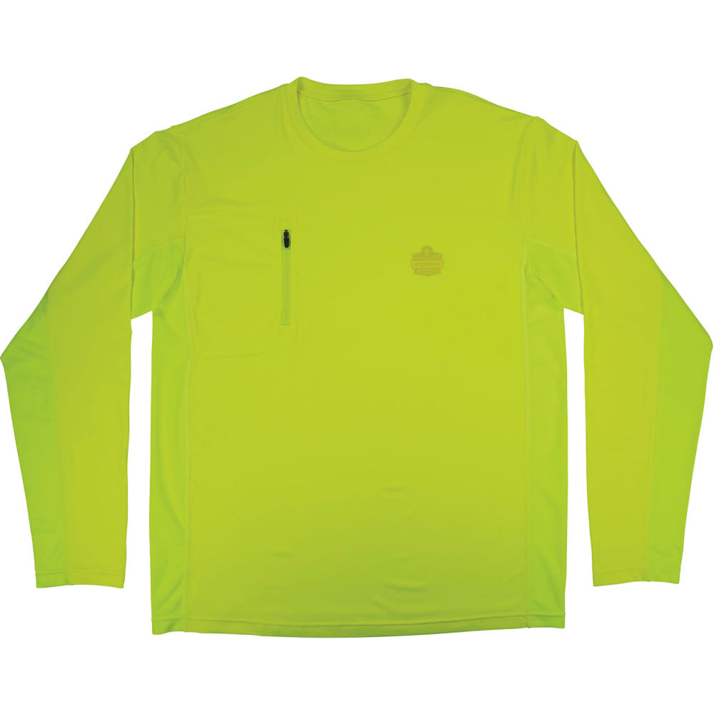 Chill-Its 6689 Cooling Long Sleeve Sun Shirt - Lime - Large - UPF 50 Protection