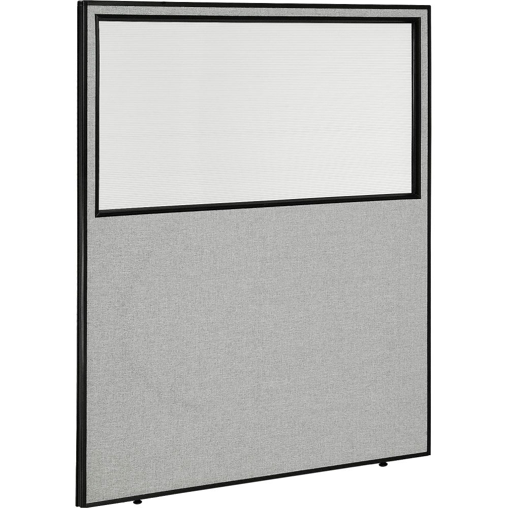 Global Industrial 695790WGY Interion Office Partition Panel with Partial Window 60.25 x 96 in. - Gray