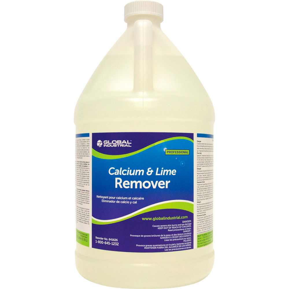 Calcium & Lime Remover - Clear - 1 Gallon Bottle - Pack of 4 - Multi-Purpose Cleaner