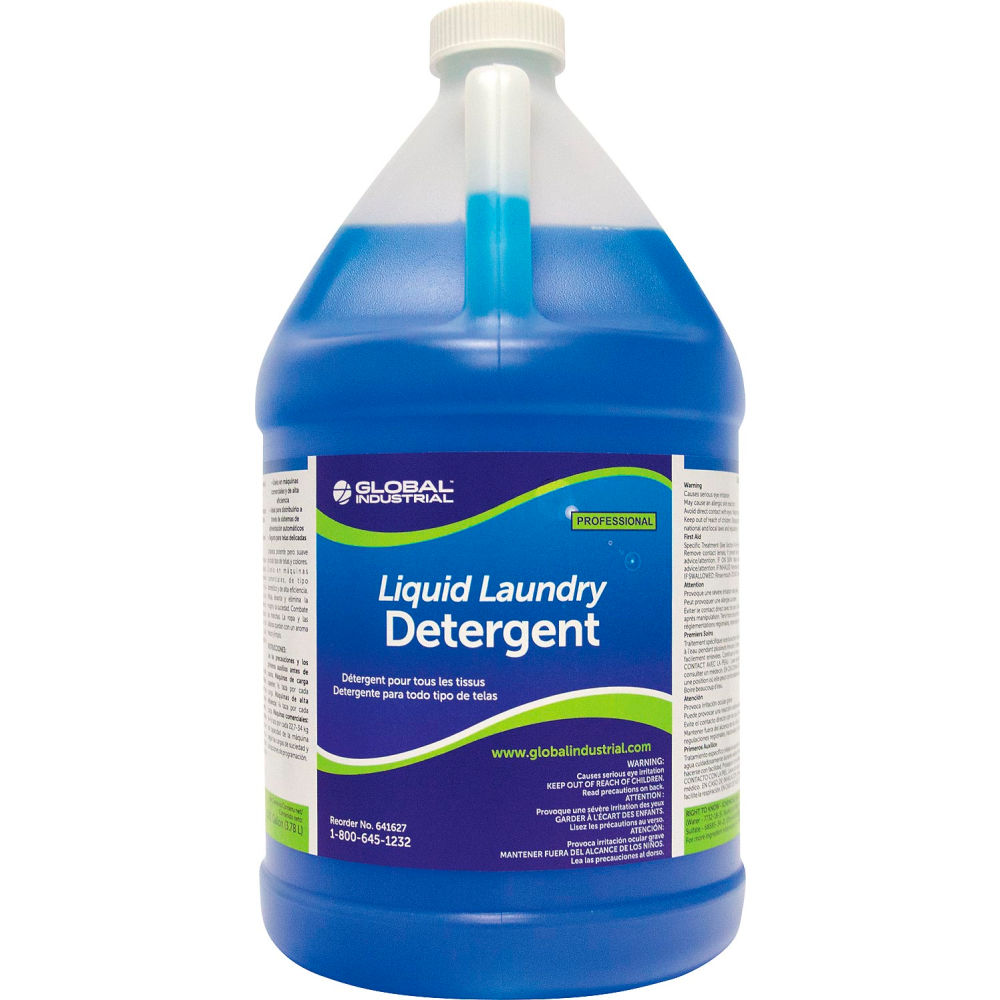 Global Industrial 641627 Liquid Laundry Detergent - 1 gal Bottle - Pack of 4