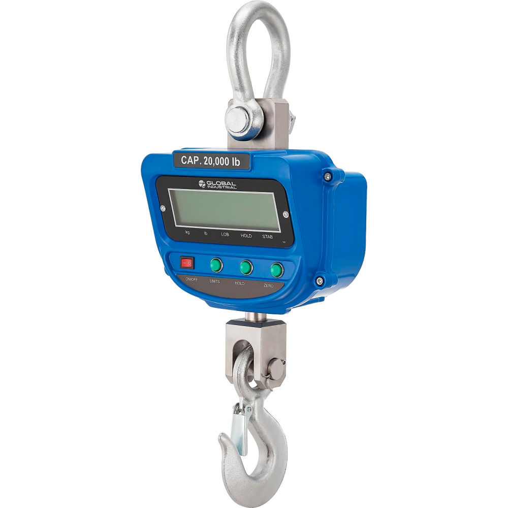 Picture of Global Industrial 412652 Heavy-Duty LCD Digital Crane Scale with Remote 20000 x 10 lbs