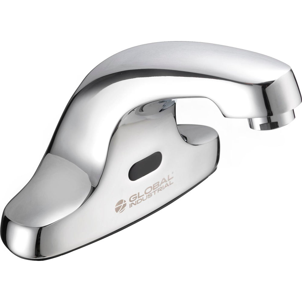 Global Industrial 732416 Sensor Bathroom Sink Faucet 0.5 GPM, Chrome