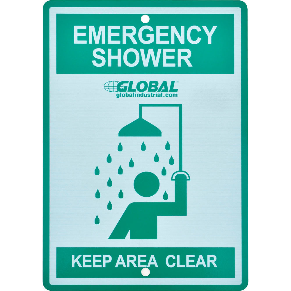 Picture of Global Industrial 708RP546 Replacement Emergency Shower Sign