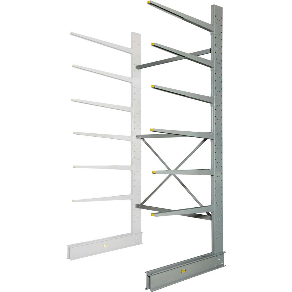 Global Industrial 320825A Single Sided Heavy Duty Cantilever Add-On Rack 72 x 58 x 144 in.