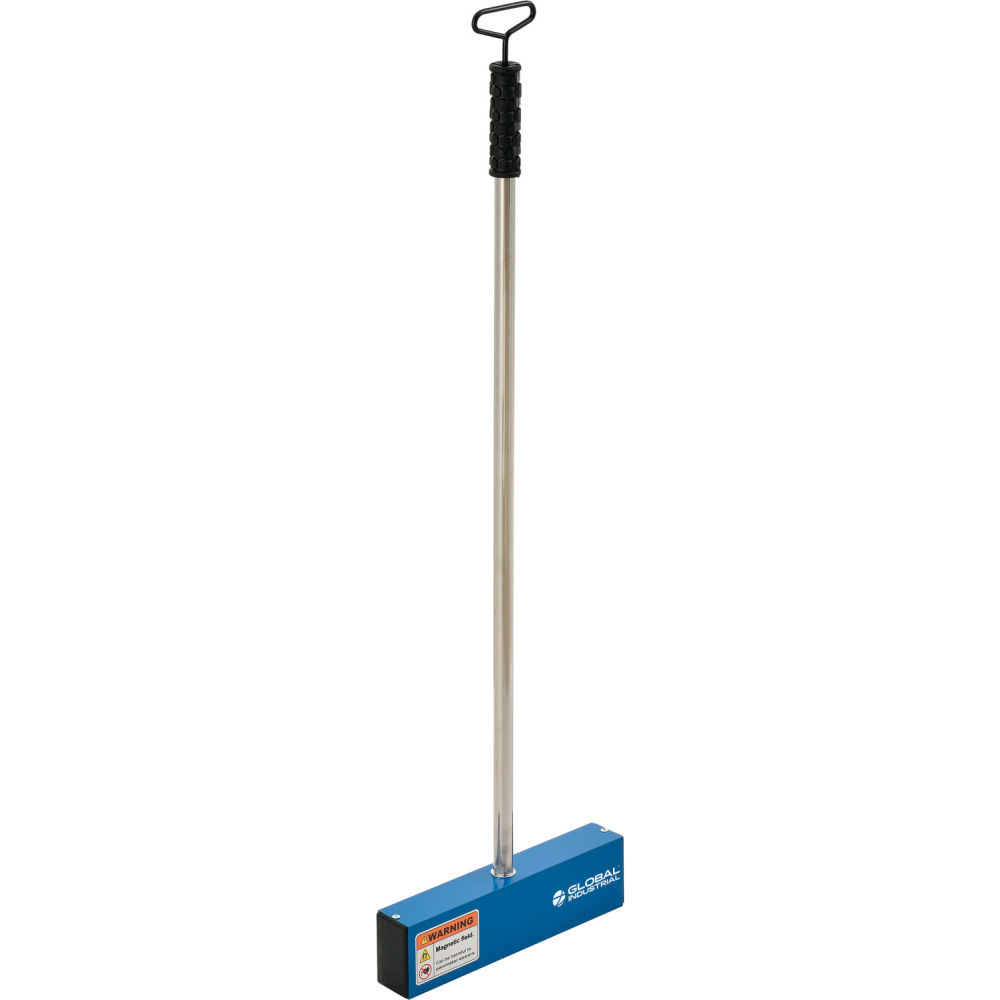 Global Industrial 641790 Magnetic Nail Sweeper with Release 11 in. Cleaning Width