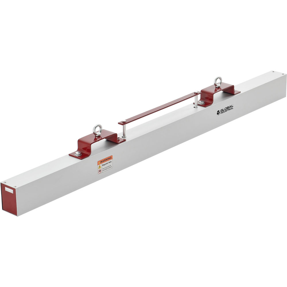 Global Industrial 641800 Hang-Type Magnetic Sweeper with forklift Hanger 60 in. Cleaning Width