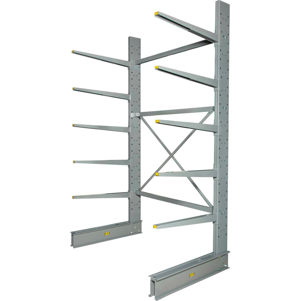 Global Industrial 320823 Single Sided Heavy Duty Cantilever Rack Starter - 72 x 46 x 120 in.