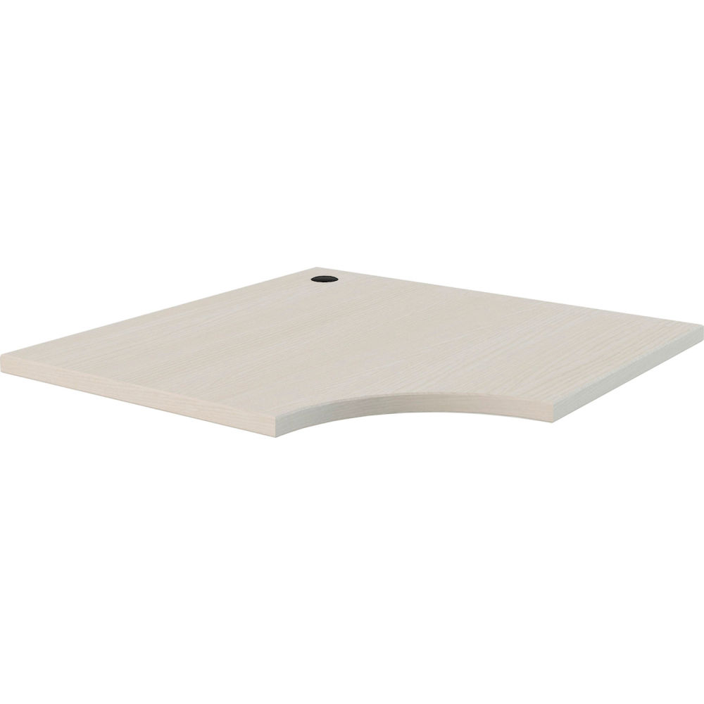 Global Industrial 695924WH Interion Modular Partition Corner Worksurface 36 x 24 in. - White Ash