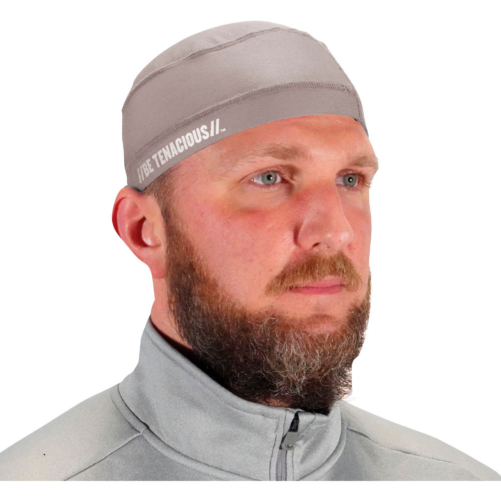 B3161707 Chill-Its 6632 Cooling Skull Cap, Gray - One Size