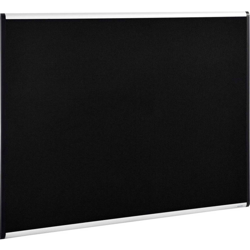 Fabric Mesh Bulletin Board - Black - 72 x 48 in. - Aluminum Frame - Self-Healing Surface