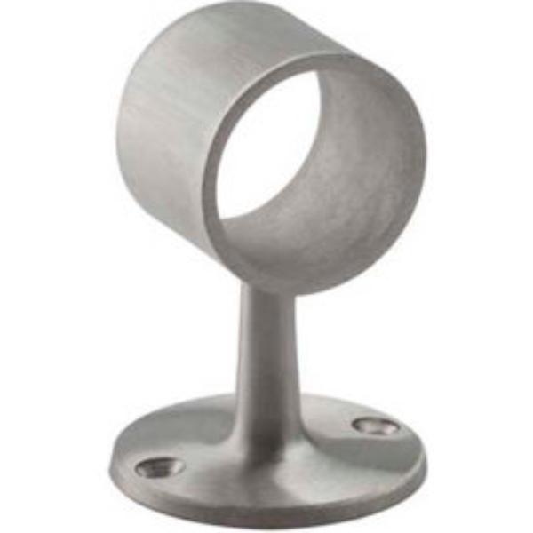 Flush Center Post - Satin Stainless Steel - 1.5 in. Tubing - Durable Rail Post