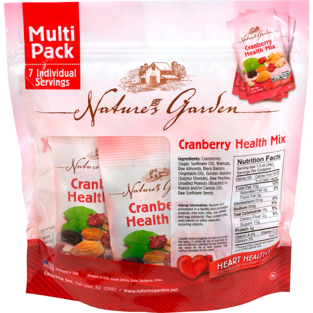 Picture of Green Rabbit Holdings B2946470 Natures Garden Cranberry Health Mix - 1.2 oz - 7 Count- Pack of 6