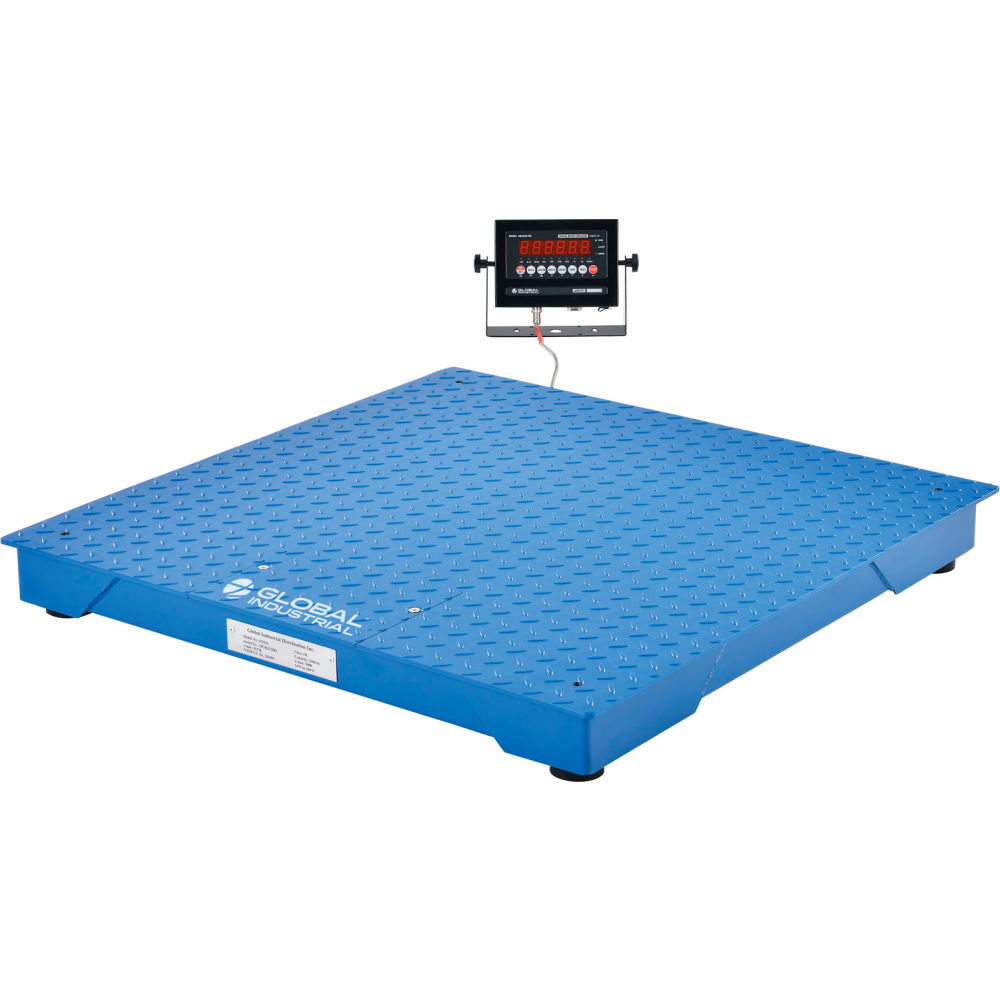 Picture of Global Industrial 412554 3 x 3 ft. 2500 x 0.5 lbs NTEP Pallet Scale with LED Indicator