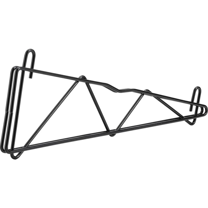 Global Industrial AB21B Nexel Black Epoxy Fixed Single Shelf Wall Mount Bracket - 21 in.
