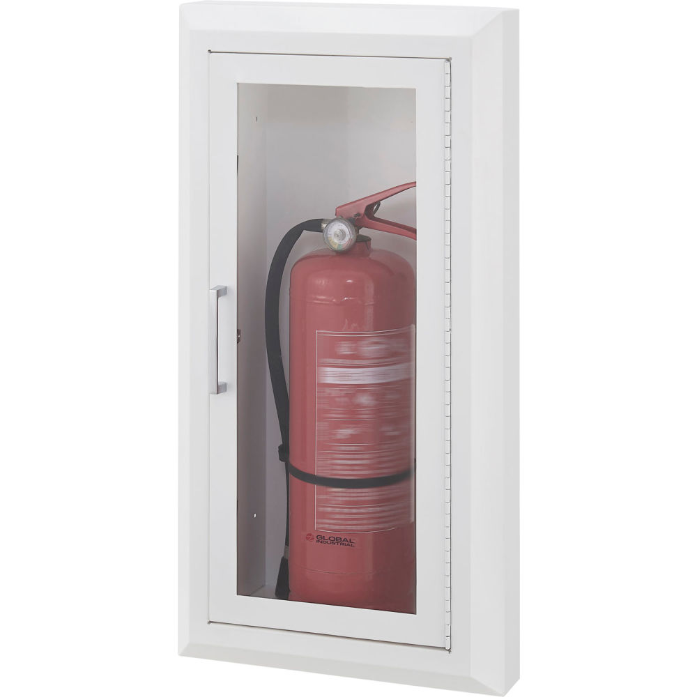 Global Industrial  Fire Extinguisher Cabinet Semi-Recessed - 10 lbs