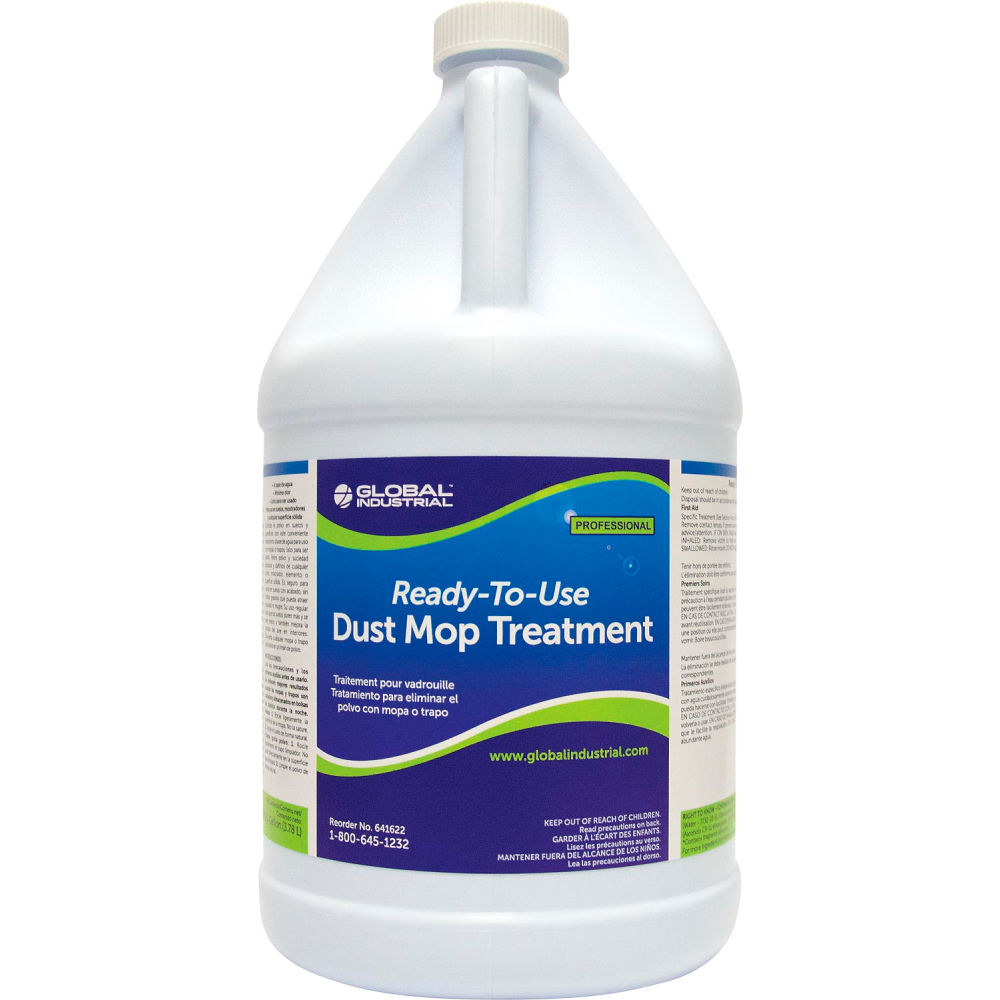 Global Industrial 641622 Dust Mop Treatment RTU 1 gal Bottle - 4 per Case