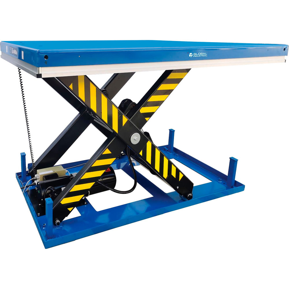 Picture of Global Industrial 293224 Power Scissor Lift Table - 67 x 47 8800 lbs Cap 41 in. Raised Height