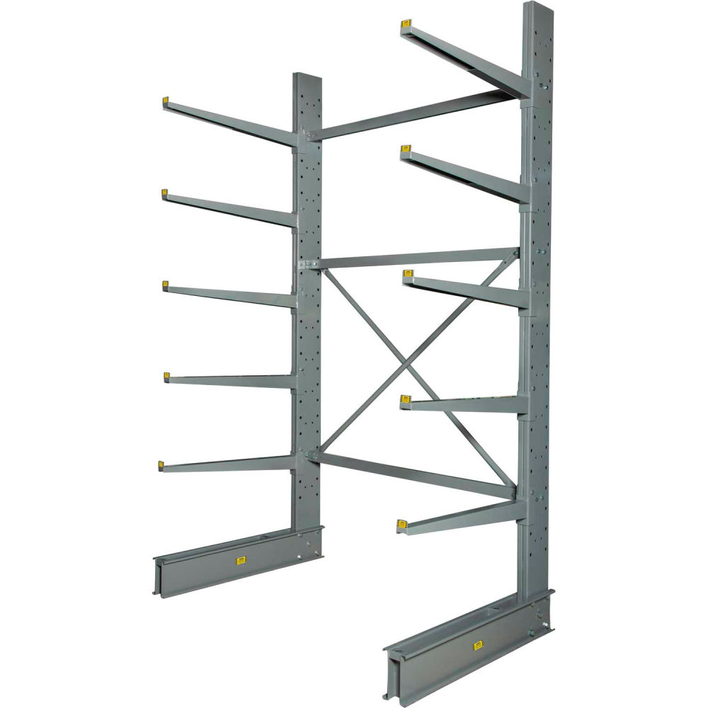 Global Industrial 320824 Single Sided Heavy Duty Cantilever Rack Starter - 2 in. Lip 72 x 46 x 120 in.