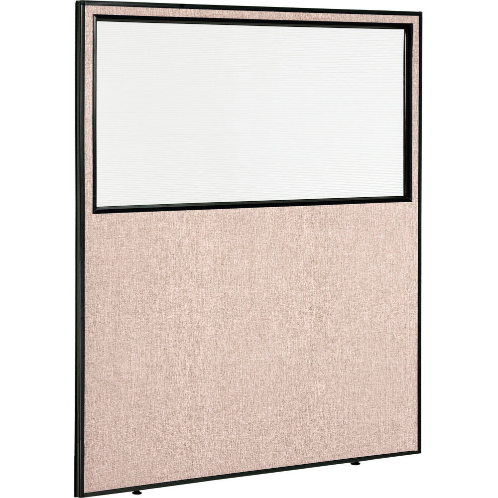 Global Industrial 695790WTN Interion Office Partition Panel with Partial Window 60.25 x 96 in. - Tan