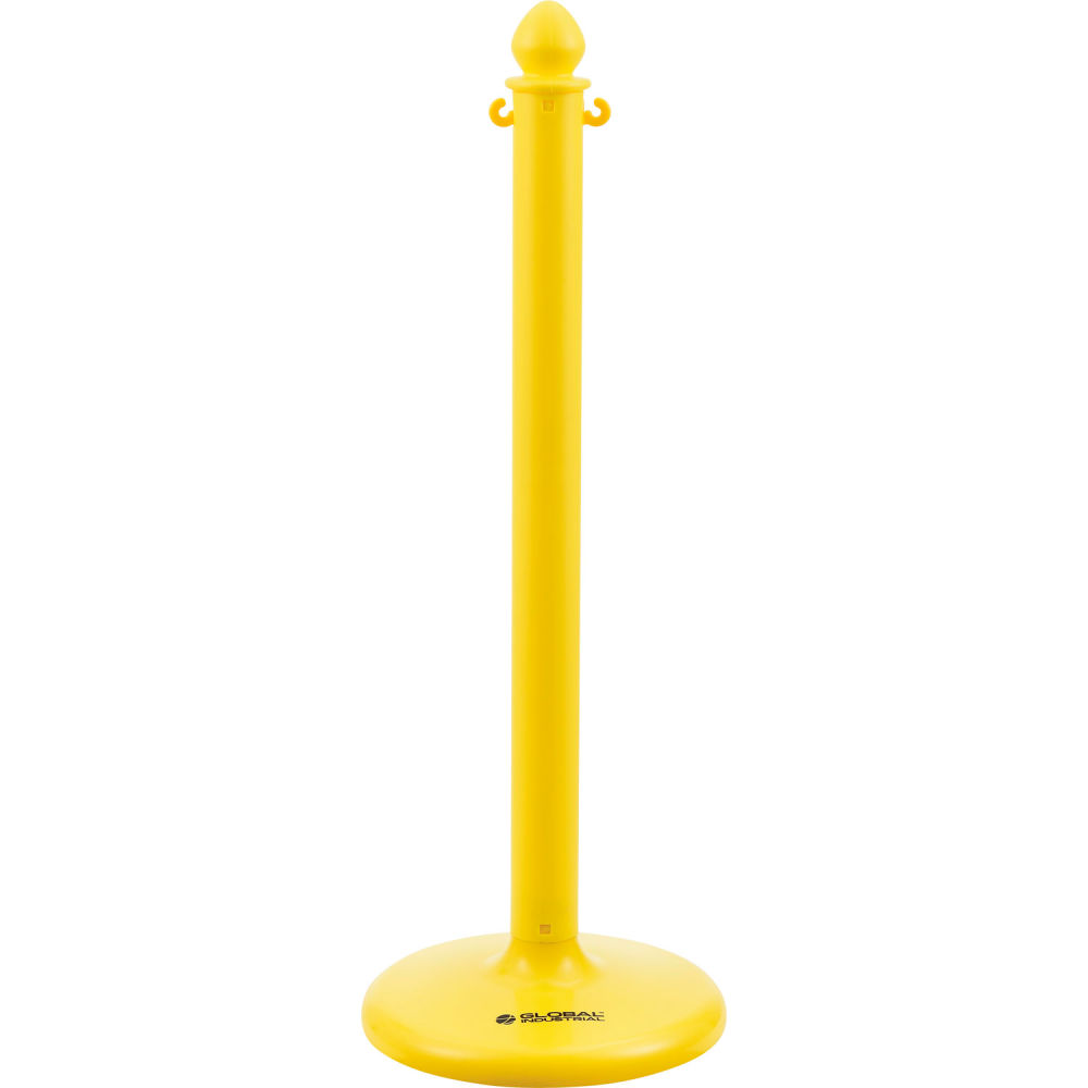 Global Industrial 708552YL Medium Duty Plastic Stanchion Post, Yellow - 40 in.
