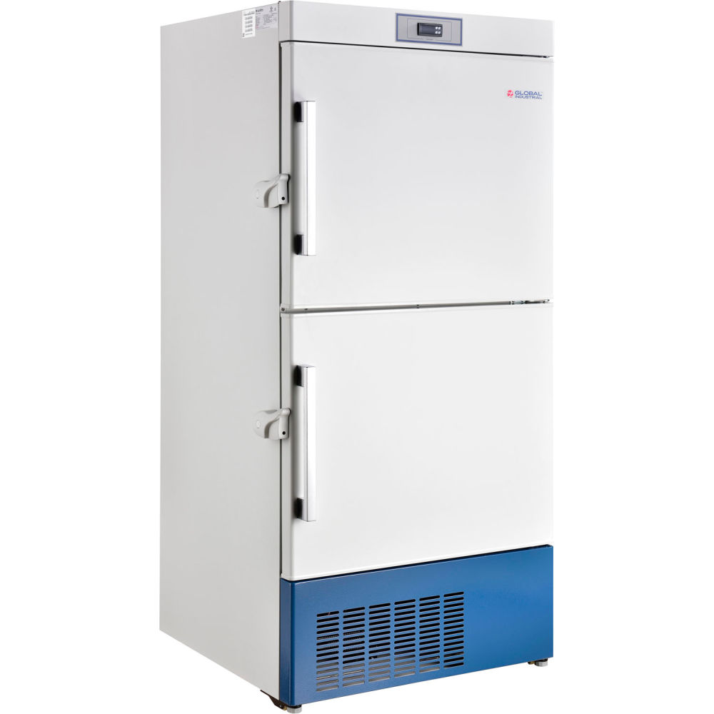 Picture of Global Industrial 2453706 Upright Laboratory Freezer - 17.3 cu. ft. 2 Solid Doors