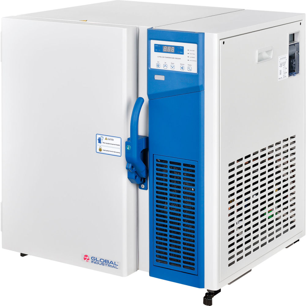 Global Industrial 2453707 Ultra-Low Temperature Undercounter Lab Freezer - 3.5 cu. ft. Solid Door