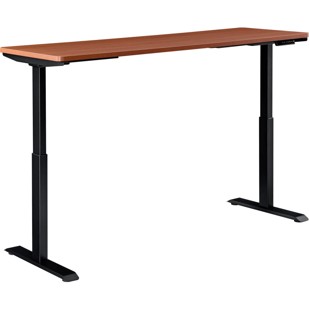 Global Industrial 695781CH Interion Electric Height Adjustable Desk - 72 x 30 in. Cherry with Black Base