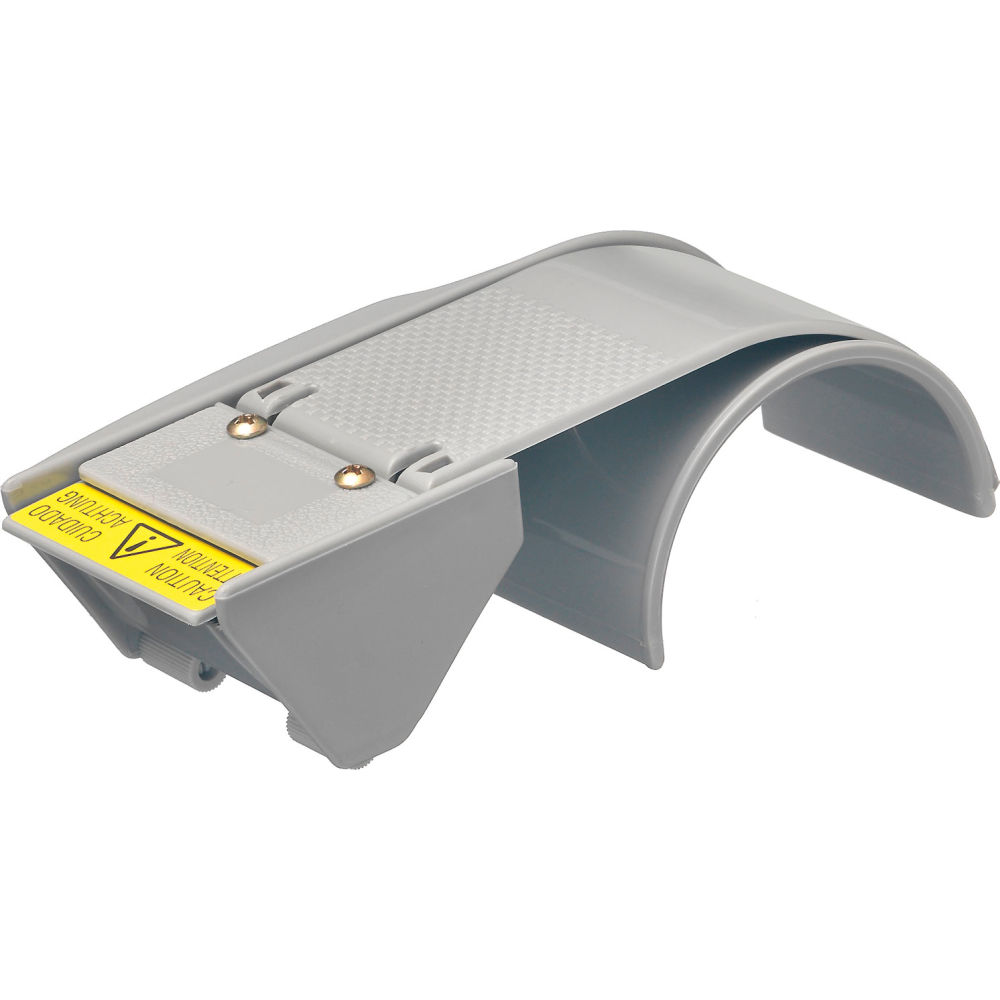 Handheld Tape Dispenser, 2 in Max. Tape Width, 3 in Tape Core Dia., Clam Shell, Plastic, Gray