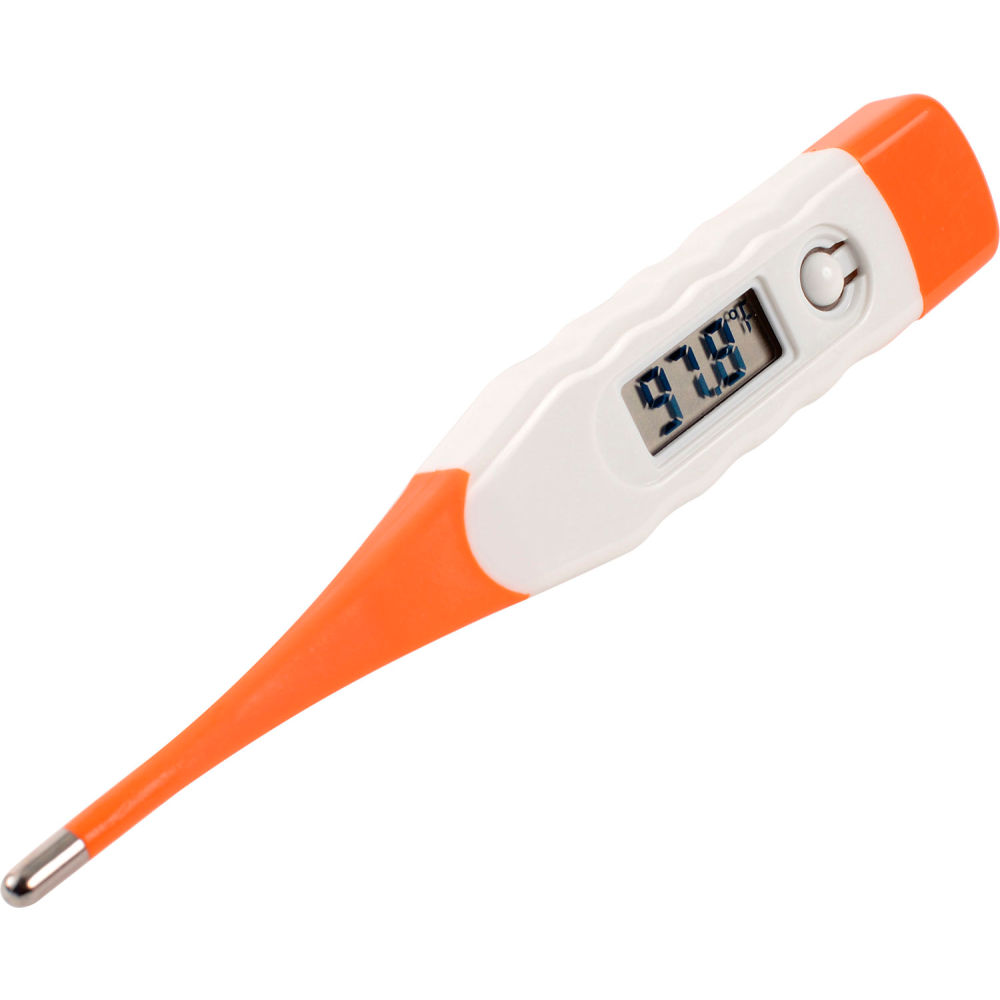 Picture of Global Industrial 695749 Flex-Tip Oral Digital Stick Thermometer&#44; Orange