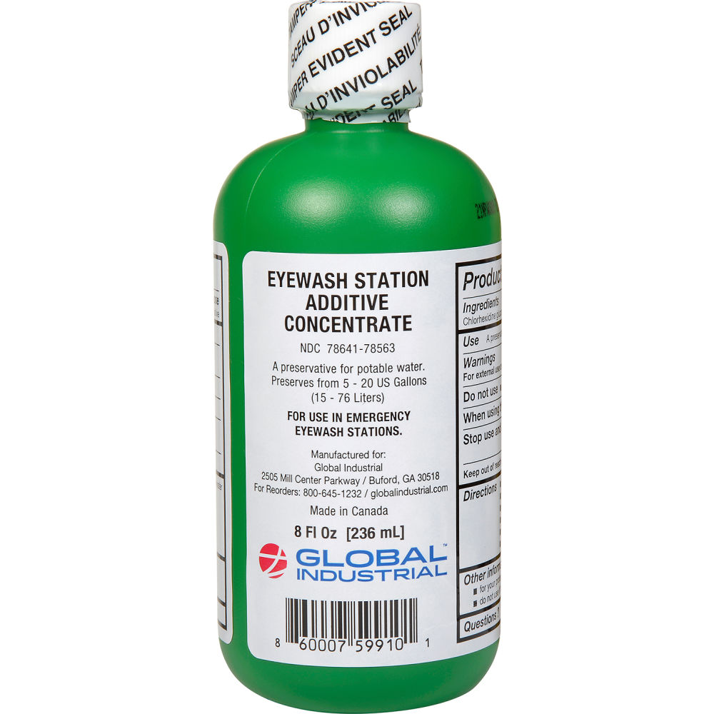 Global Industrial 708563 Emergency Eyewash Preservative - 8 oz 1 Bottle