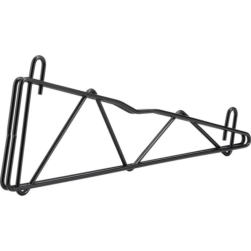 Global Industrial AB18B Nexel Black Epoxy Fixed Single Shelf Wall Mount Bracket - 18 in.