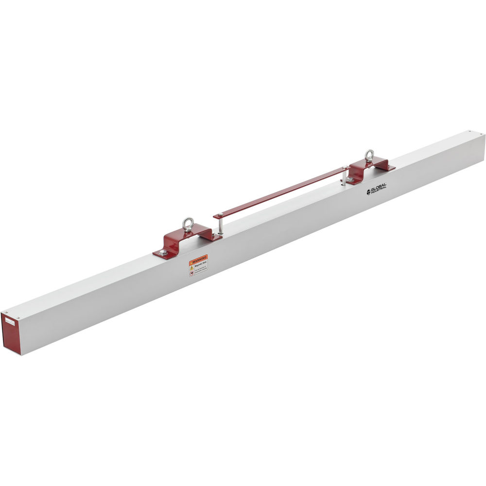 Global Industrial 641802 Hang-Type Magnetic Sweeper with Forklift Hanger 84 in. Cleaning Width