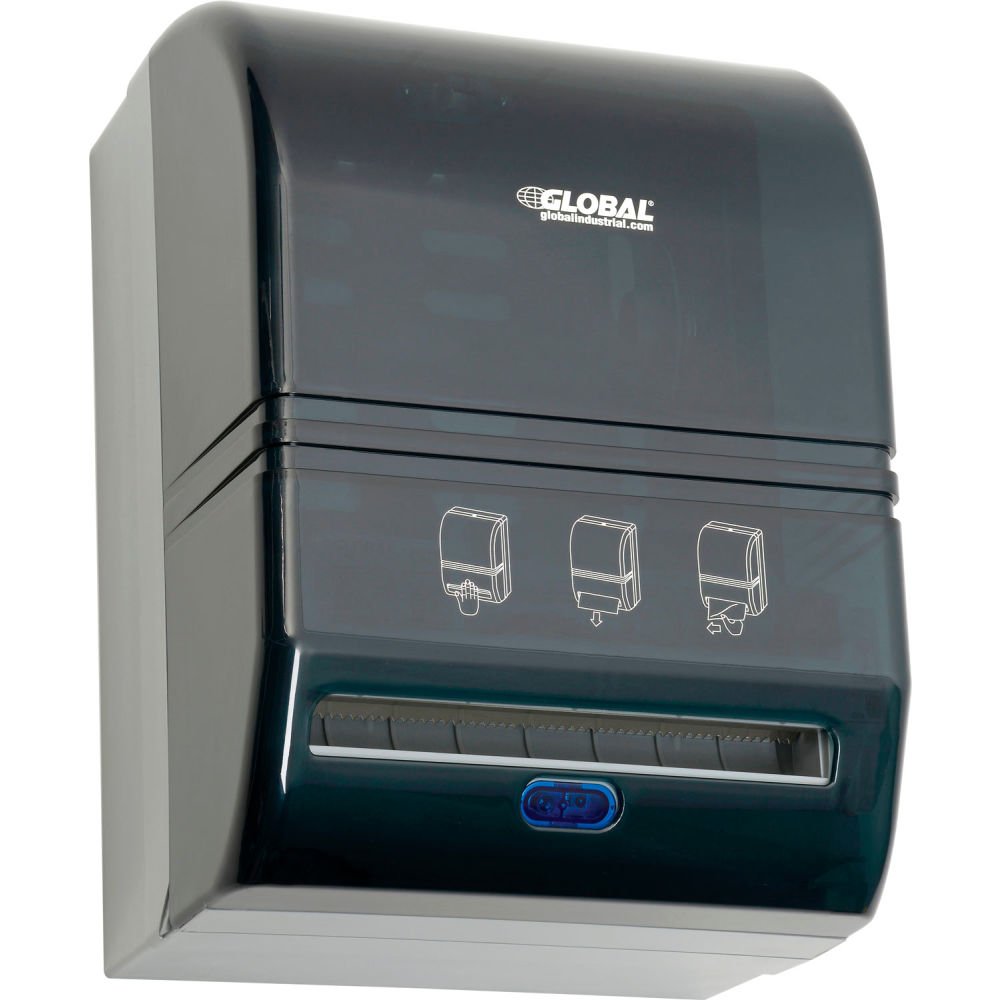 Global Industrial 641519 Automatic Paper Towel Roll Dispenser, Smoke Gray