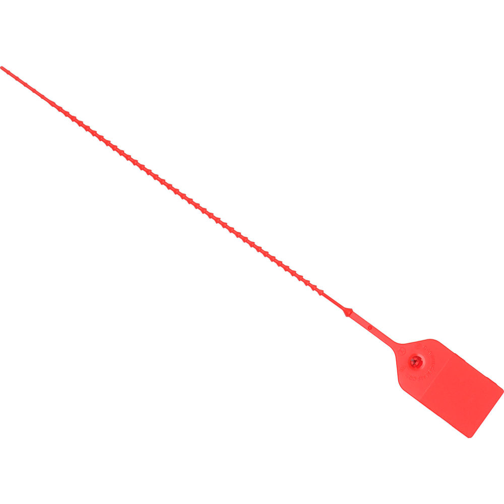 Global Industrial 670483RD Adjustable Extinguisher Tamper Seal, Red - 9 in. - Pack of 100