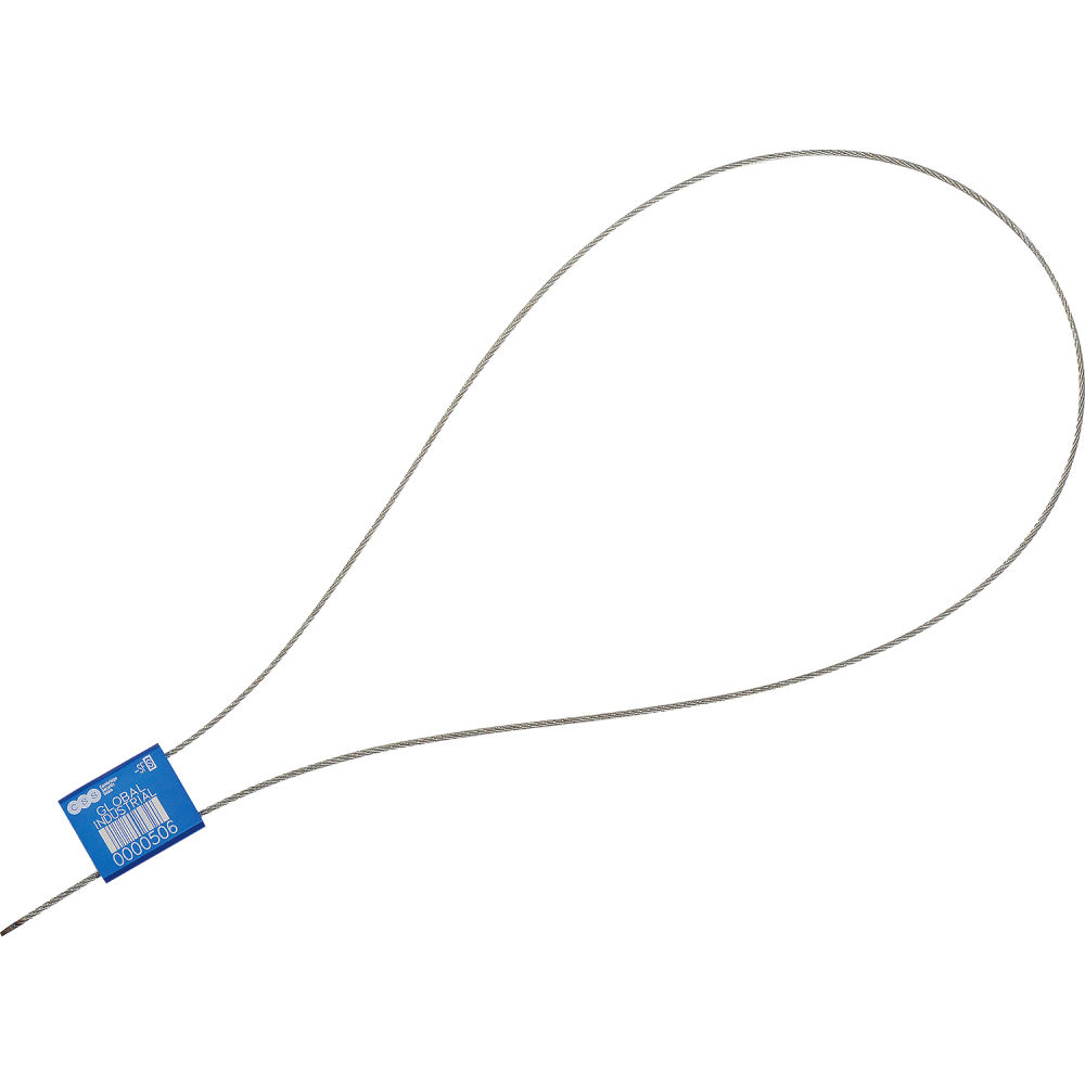 Global Industrial 670489BL Metal Cable Seal, Blue - 0.062 x 24 in. - 50 per Pack
