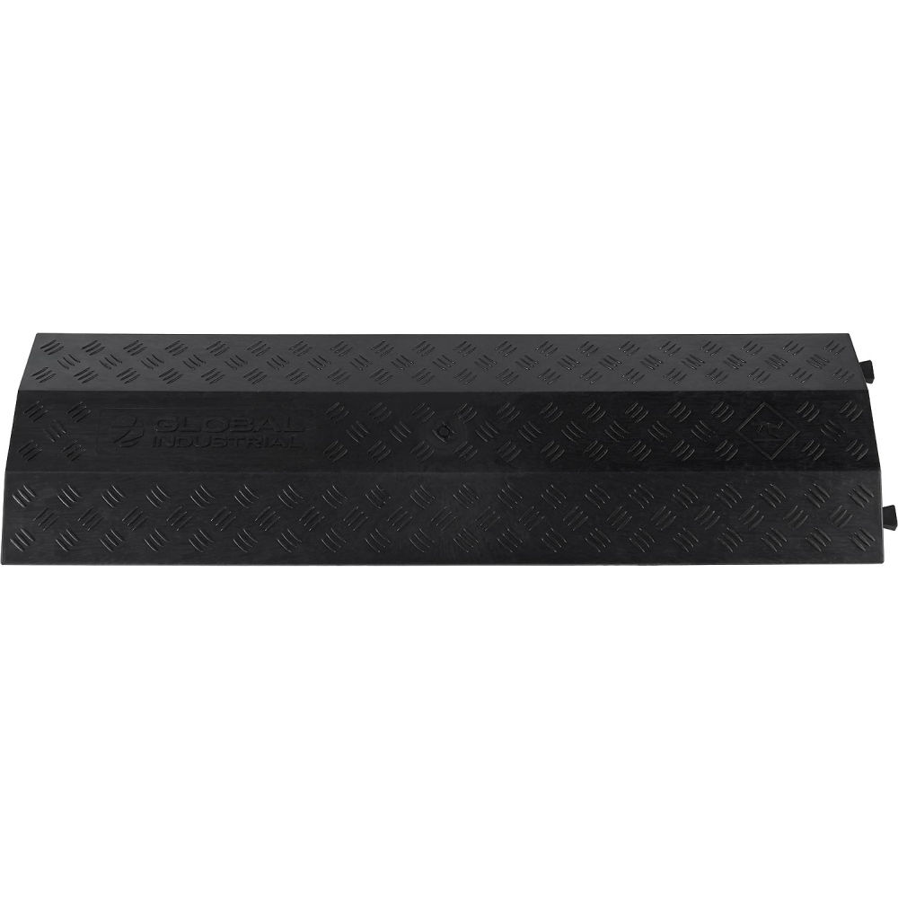 Global Industrial 670625 1-Channel Drop Over Cable Protector 18000 lbs Capacity - Black