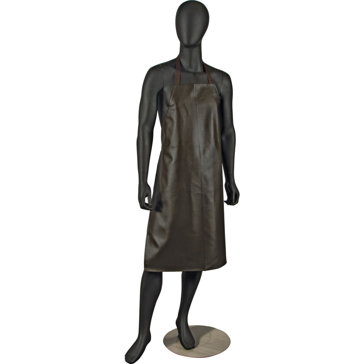 Picture of Carlisle Sanitary Maintenance B507549 CrewWare 604VBA37-BR Heavyweight Bib Apron Vinyl&#44; Brown - 25 x 37 in.