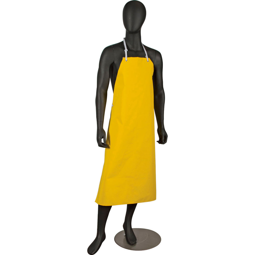 Picture of Carlisle Sanitary Maintenance B507618 Neo-Flex 615NBA-Y Bib Apron No Pockets Fire Retardant&#44; Yellow - 29 x 43 in.