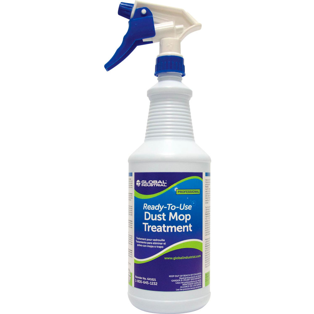 Global Industrial 641621 Dust Mop Treatment RTU - 1 qt. Bottle - 12 per Case