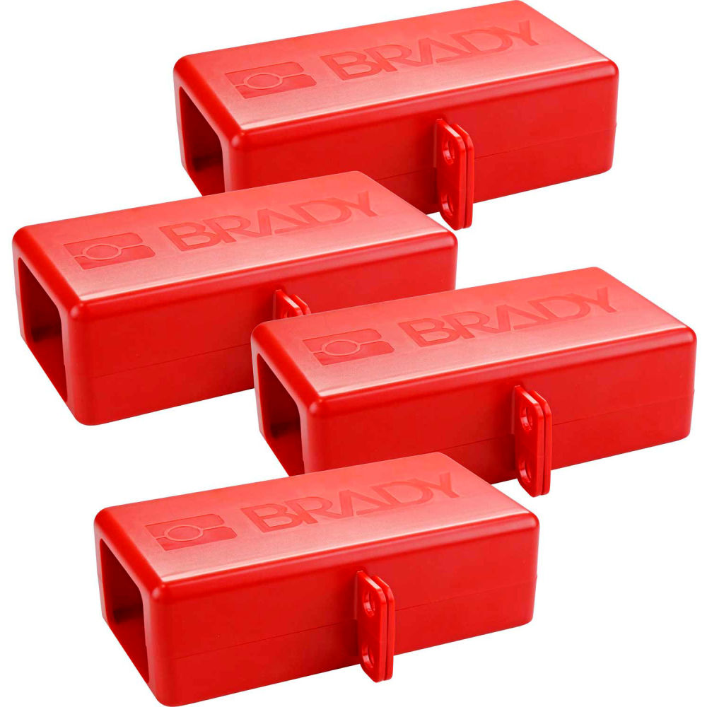 B2347032 150823 BatteryBlock Cable ABS Plastic Lockout, Red - Large - 0.25 ft. Cable Length - Pack of 24