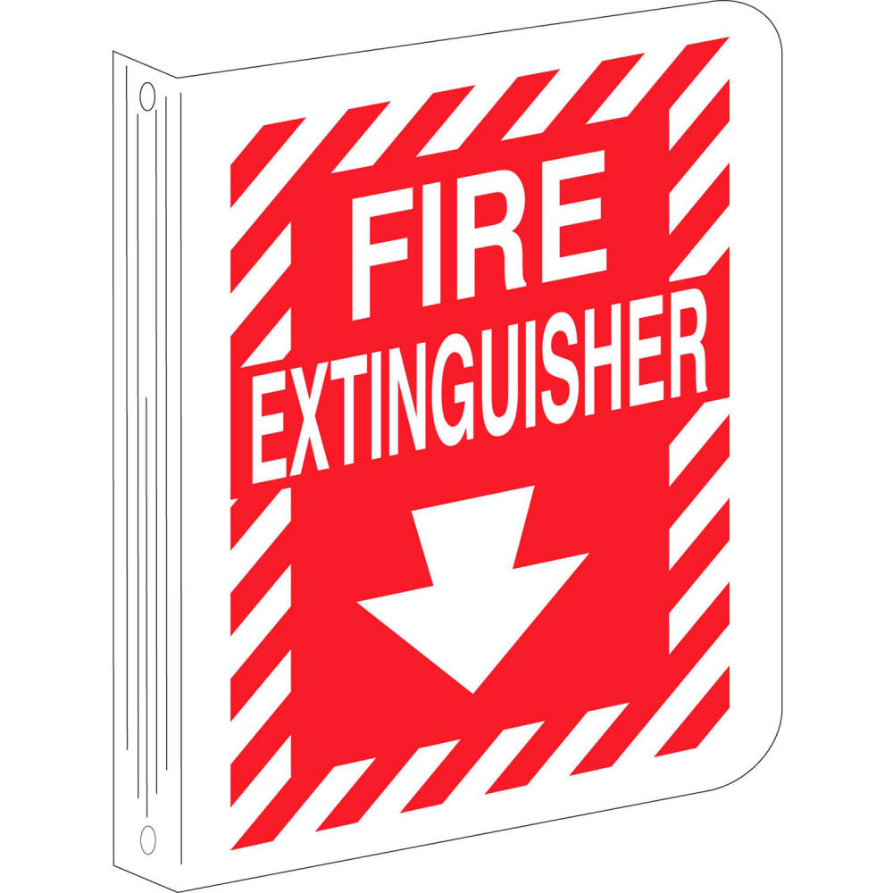 B2249596 70998 Fire Extinguisher L Sign - Polyethylene - 9 x 12 in.