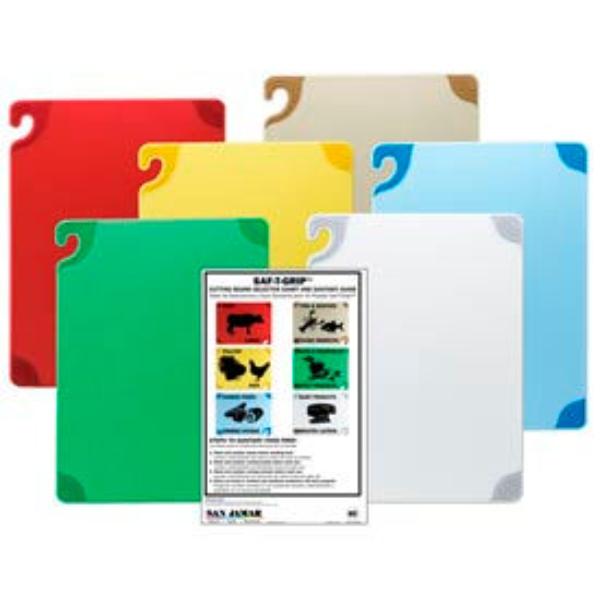 Picture of Carlisle Sanitary Maintenance B378694 Saf-T-Grip Cutting Boards&#44; Blue - 12 x 18 x 0.5 in.