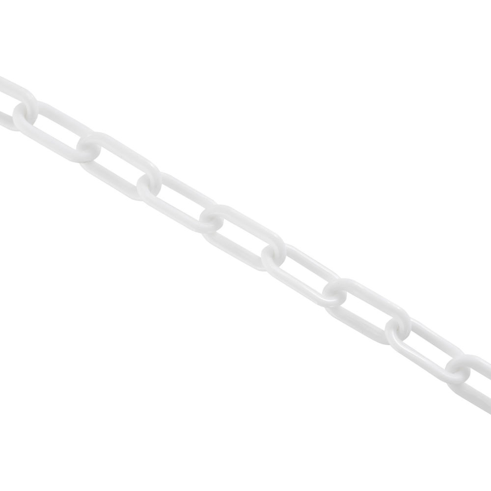 Global Industrial 954112WH Plastic Chain Barrier, White - 1.5 in. x 50 ft.