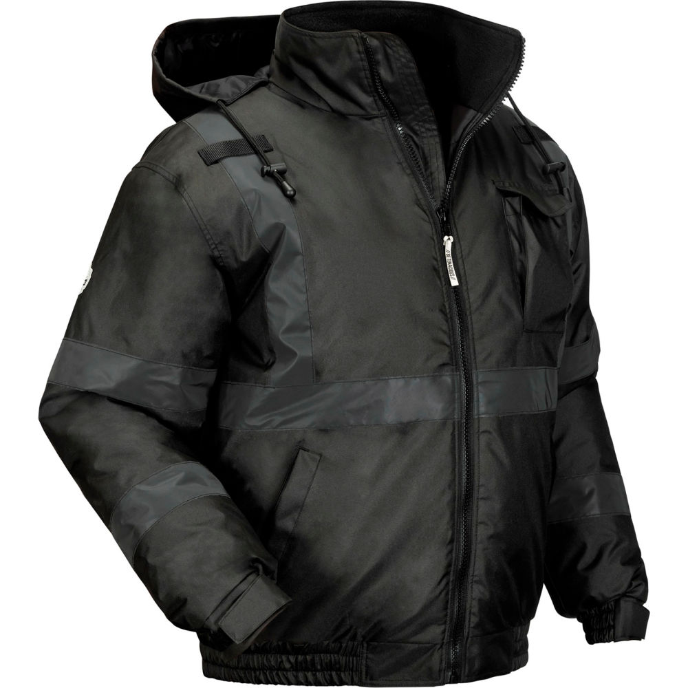B3135287 GloWear 8377EV Winter Bomber Jacket - Enhanced Visibility, Black - 5XL