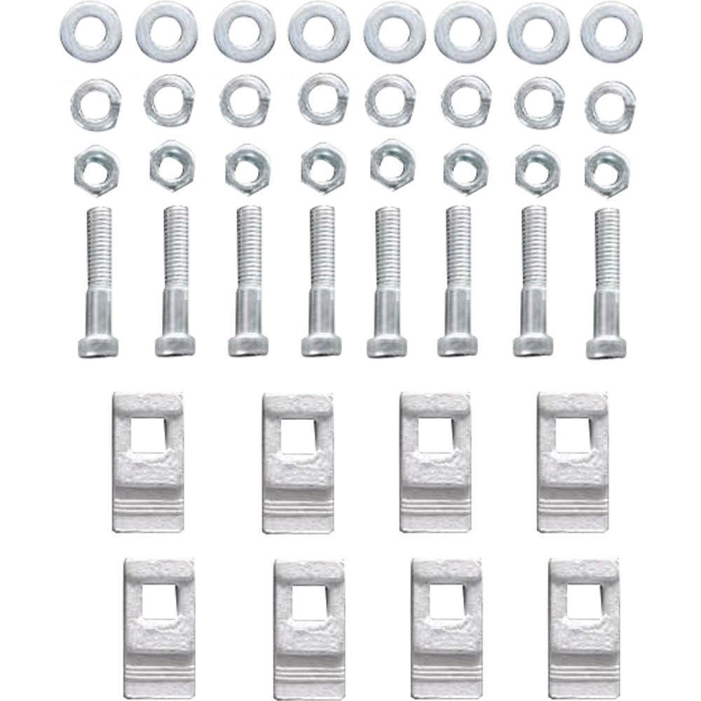 Global Industrial 293209 Replacement Clamp I-Beam Mounting Kit for Gantry Cranes - Set of 8