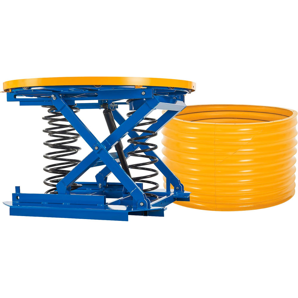 Global Industrial 293240 Spring-Actuated Pallet Carousel Skid Positioner with Bellows Package